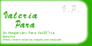 valeria para business card